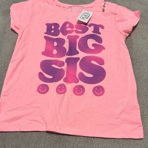The Children's Place Pink and Purple 'Best Big Sis' Tee